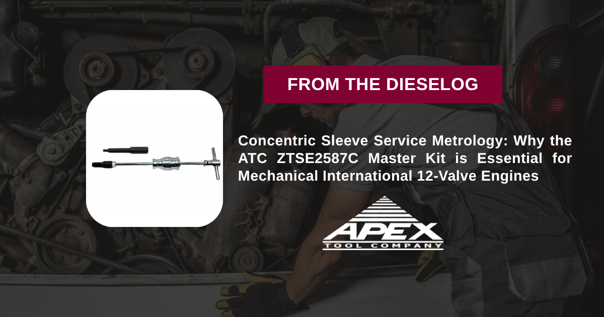 ATC ZTSE2587C International Injector Sleeve Removal and Installation Tool Kit Component Layout